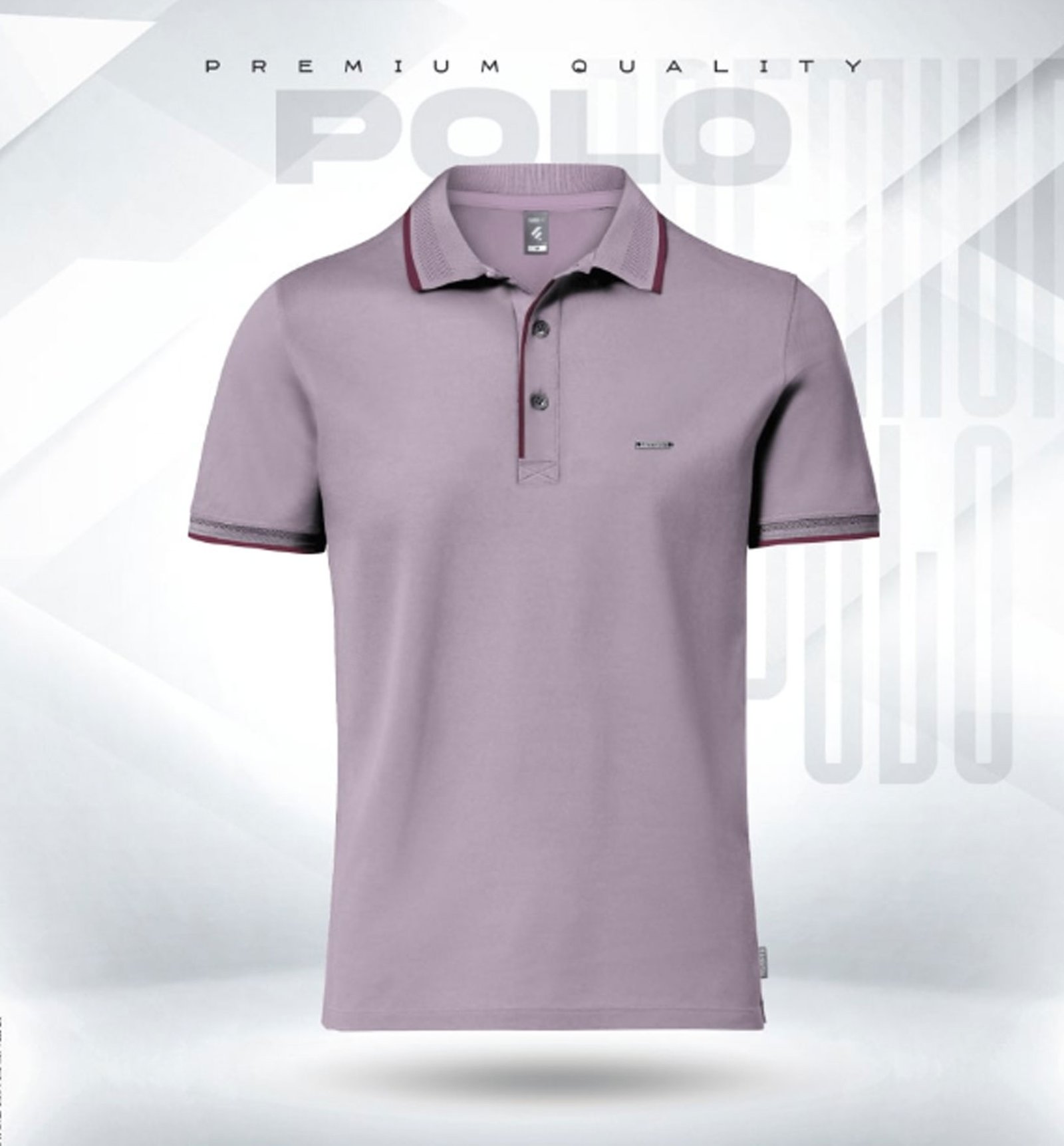 Premium Double PK Cotton Polo - Lavanderash